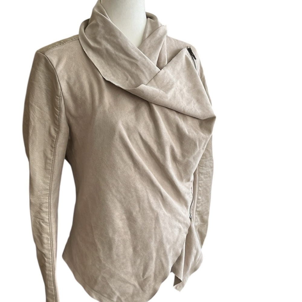 Blank NYC Grey Drape Front Jacket Size Small